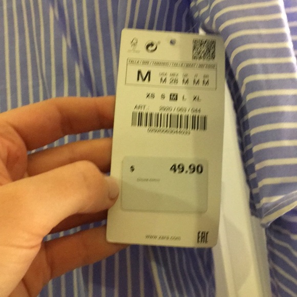 Zara shirt dress with ruffle bell sleeves - Picture 2 of 4